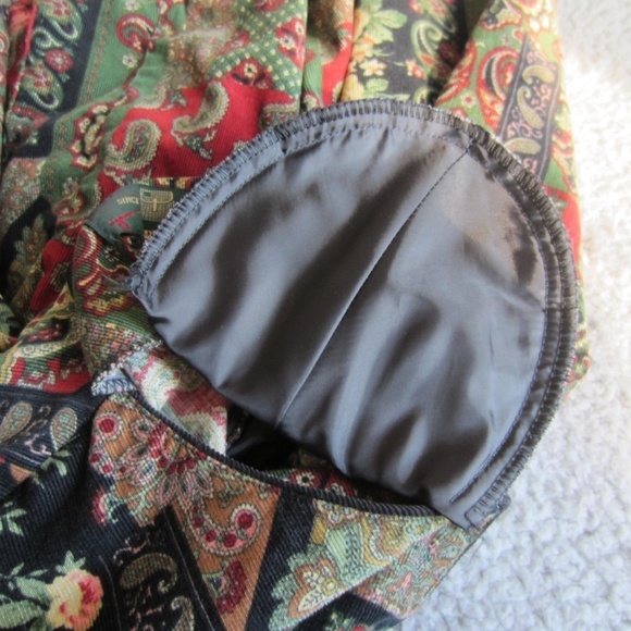 Orvis jacket Women's L?? Paisley Corduroy Button up Patchwork Pokects Grannycore - Picture 7 of 12